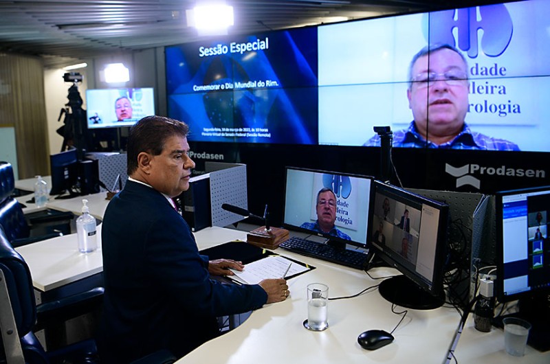 Participantes da sessão especial, feita de forma remota - Pedro França/Agência Senado